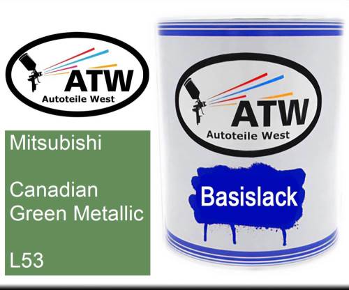 Mitsubishi, Canadian Green Metallic, L53: 1L Lackdose, von ATW Autoteile West.